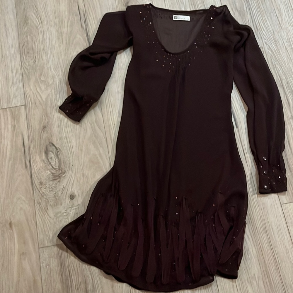 Soleil sheet maroon dress 38